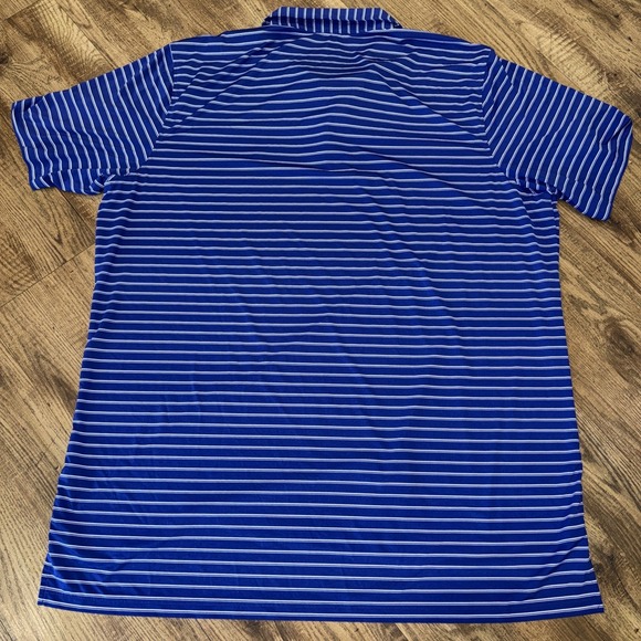 Yeaman's Hall Club B Draddy Sport Golf Shirt Blue Stripe XXLarge Top 100 Courses - Picture 6 of 7